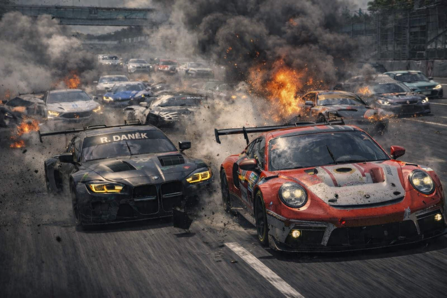 Daňek prorazil chaos na Nürburgringu: z 12. na 7. v Ferrari